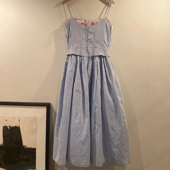 JESSICA McClintock Gunnesax sz 11/12 acetate gown with netted skirting under - Picture 4 of 8